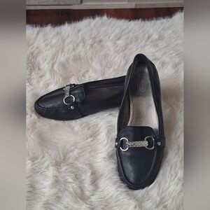 Coach Black Leather Loafers Size 9